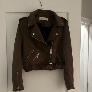 Zara Dark Brown Suede Jacket